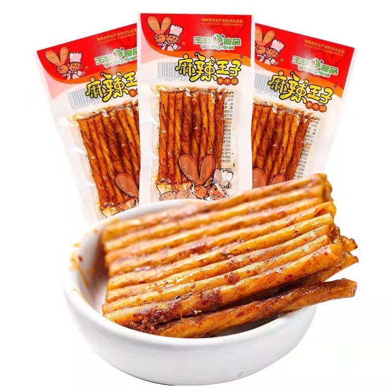 玉峰麻辣王子素牛筋辣条克香辣面筋休闲小零食校园怀旧小吃Yufeng Spicy Prince Vegetable Beef Tendon Spicy Spicy Noodles20250819