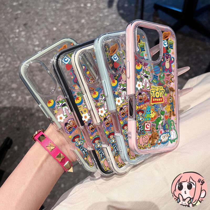 สำหรับ iPhone 18 17 16 11 13 15 14 12 Pro Max 16 Plus เคสกันกระแทก 2 in 1 ลายการ์ตูนน่ารัก Toy Story Lotso Luxury