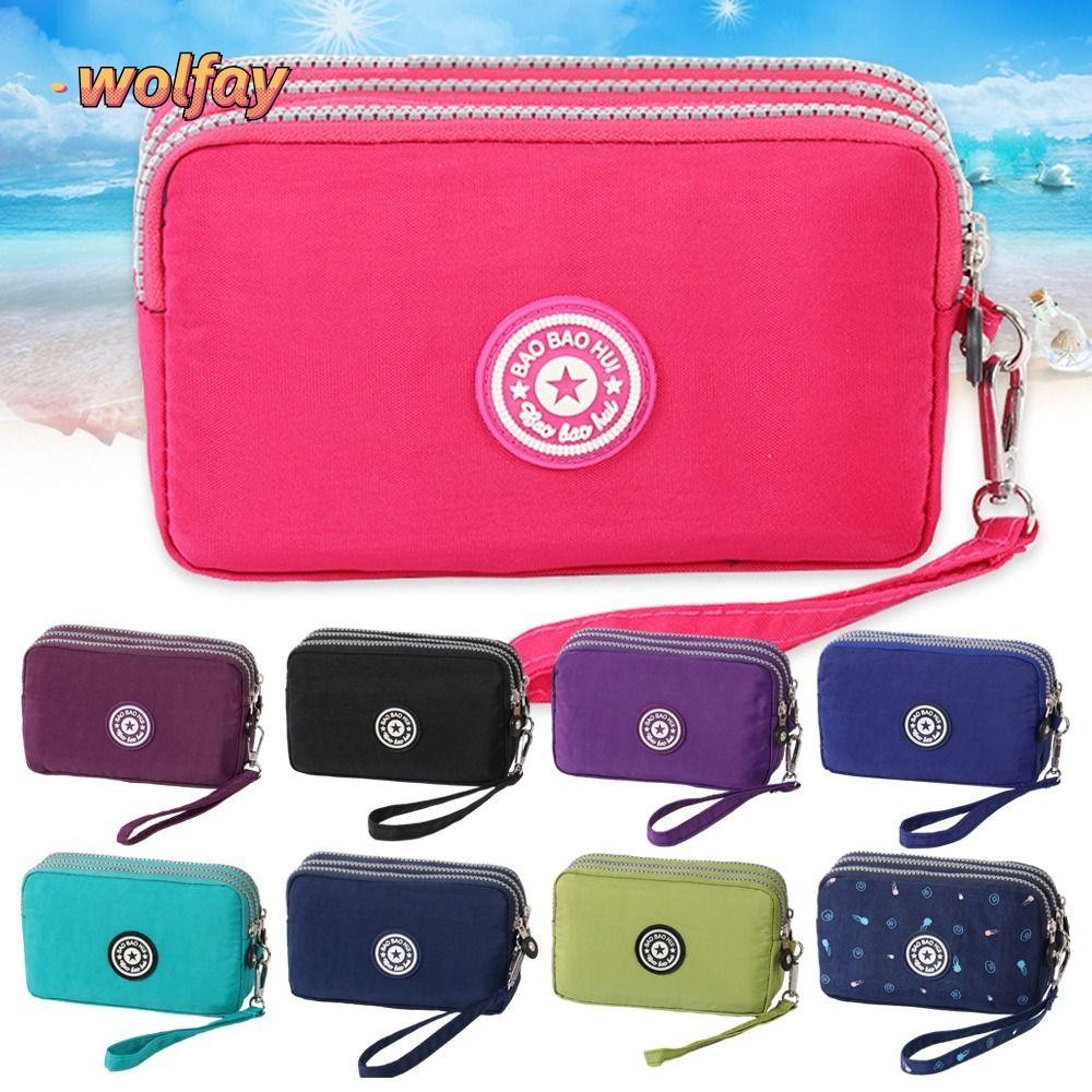 Yolanda กระเป๋าสตางค์ 3 ชั้น กันน้ํา มีซิปกันเปิดปิด ใช้งานได้หลายแบบ เช่น ใส่บัตร เหรียญ และของสำคัญอื่นๆ