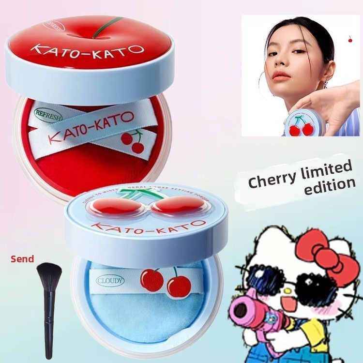 [4.0 สินค้าใหม่] KATO Cherry Limited Edition Loose Powder Cloudy to Mist Refresh Setting Soft Focus 