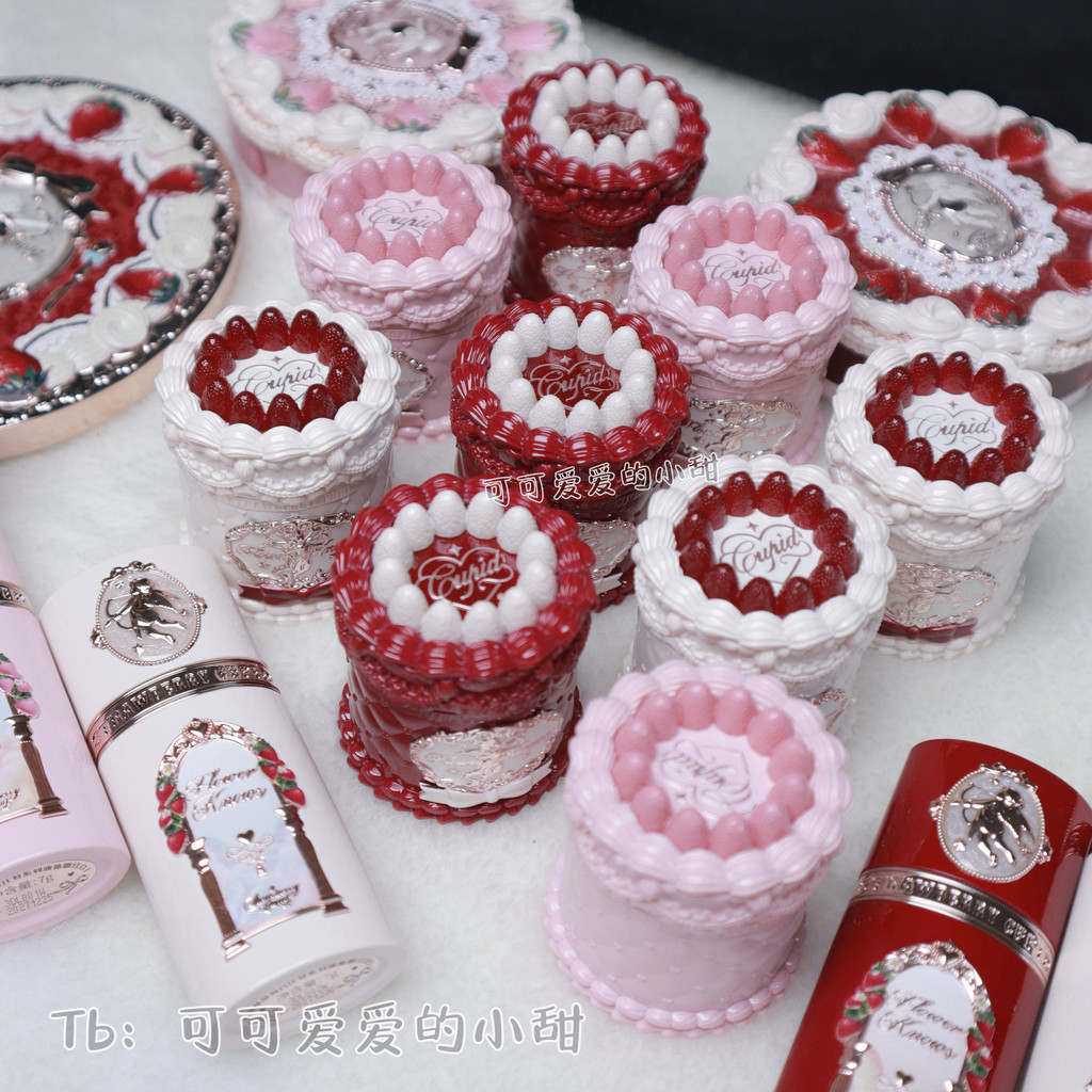 flower knows กล่อง flower knows blush Flower Knows Strawberry Cupid Cake Lip Mud Matte Matte Velvet 
