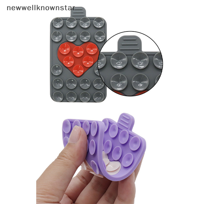 ใหม่wellknownstar แผ่นซิลิโคนดูดสติกเกอร์ด้านหลังถ้วยดูดที่วางโทรศัพท์ซิลิโคนถ้วยสมาร์ทโฟนขาตั้งติดผนัง CCB - รูปที่ 7
