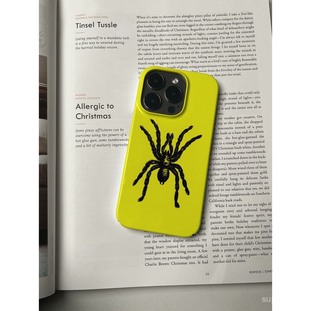Niche Unique Dark Big Spider iPhoneเคสโทรศัพท์เข้ากันได้กับiPhone 15 Pro Max 14 Plus Anti-Drop 12 11