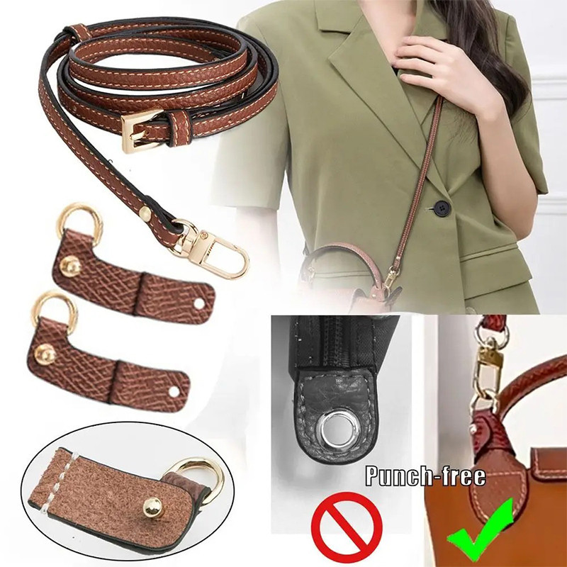 LONGCHAMP ใหม่ปรับความยาวสายกระเป๋าสําหรับ ลองแชมป์ มินิกระเป๋าฟรีเจาะการปรับเปลี่ยนการเปลี่ยนแปลงอุปกรณ์เสริมสําหรับสายคล้องไหล่