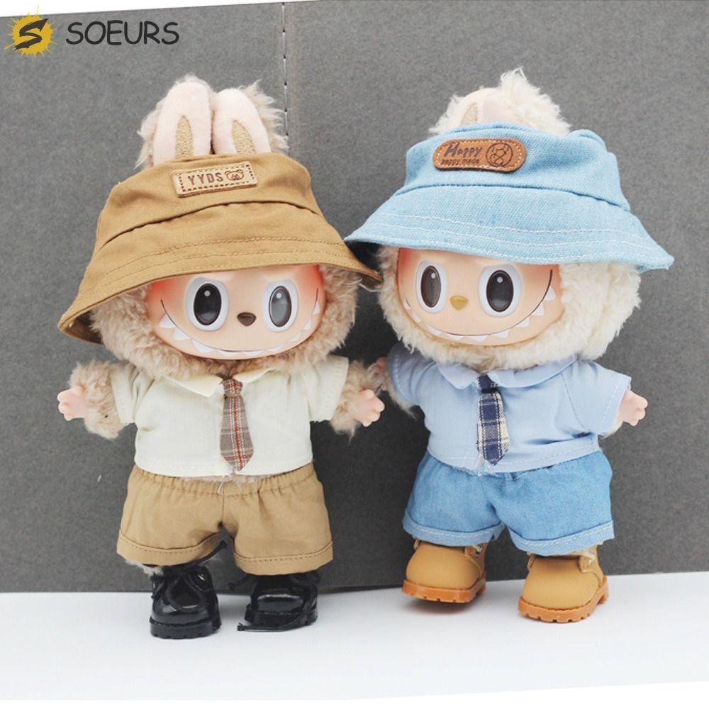 Soeurs Labubu Time เสื้อผ้า,เสื้อกางเกง 17 ซม.ผ้าฝ้ายตุ๊กตาเสื้อผ้า,น่ารักตุ๊กตาผ้าเสื้อผ้าตุ๊กตา Plush เสื้อผ้าผ้าฝ้ายตุ๊กตาอุปกรณ์เสริม