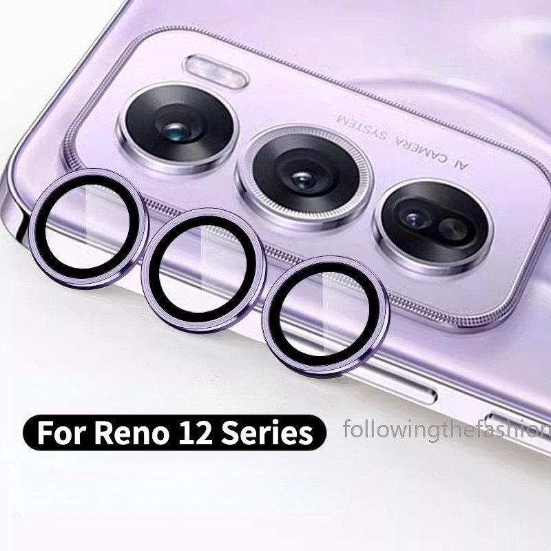 3d ฟิล์มกล้องสําหรับ OPPO Reno 12 Pro 5G Reno12 12Pro 2024 Curverd สีดําคลุมทั้งหมดป้องกันเลนส์ HD ด้านหลังกระจกนิรภัยป้องกัน