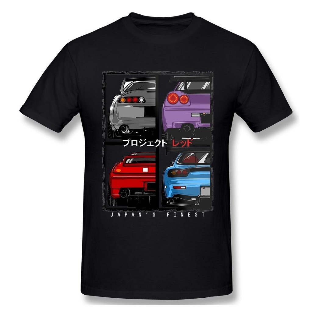 2024 Jdm เสื้อยืด R34 NSX FD3S RX7 ญี่ปุ่น Racing รถพิมพ์ Streetwear แฟชั่นขนาดใหญ่ O-คอ T เสื้อ Tee