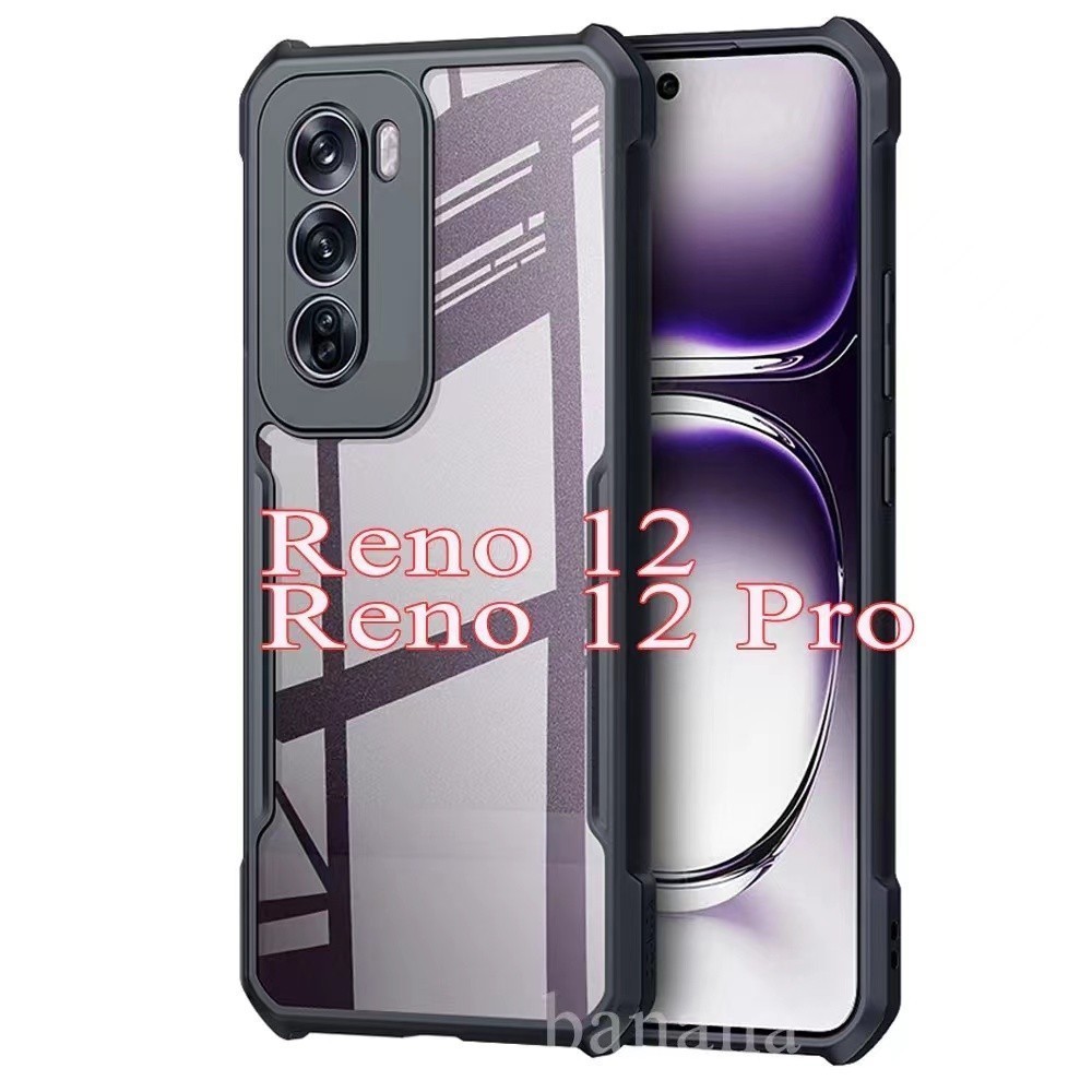 OPPO Reno 12 Pro 5G ตรงรุ่น เคสหลังใส ขอบนิ่มหลังแข็ง เคสโทรศัพท์ Reno11F Reno 11 12 12PRO 11PRO 11F A60 ราคา ถูกที่สุด ดีลบีเคเค แกลเลอรีภาพที่ 2
