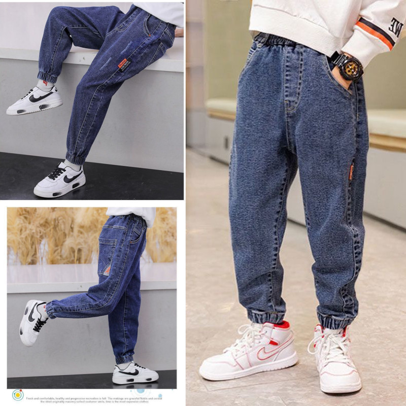 สไตล์เกาหลี สําหรับเด็กผู้ชาย และเด็กผู้หญิง อายุ 1-9 ปี Uniqlo ,กางเกงลำลองสำหรับเด็ก ผ้าฝ้าย เอวกลาง สวมใส่สบาย แฟชั่นฤดูใบไม้ผลิ