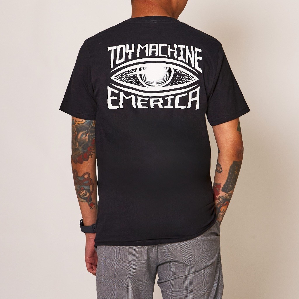 👕👕 EMERICA เสื้อยืดผู้ชาย EMERICA X TOY MACHINE EYE TEEUnisex S-5XL