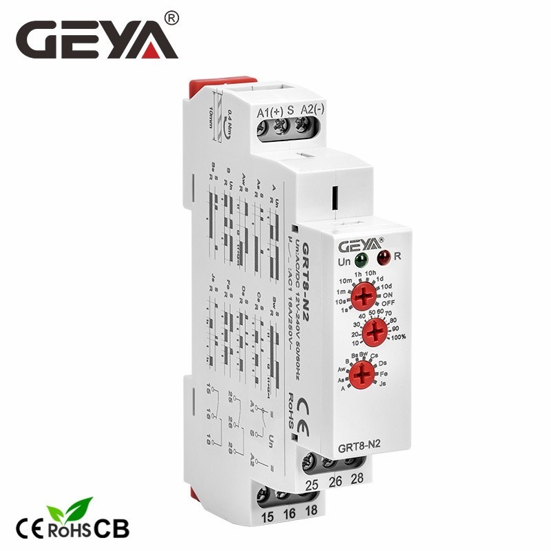 ✰Free Shipping GEYA GRT8-N Extended Multifunction Time Relay with 10 Functions AC DC 12V 24V 220V 23