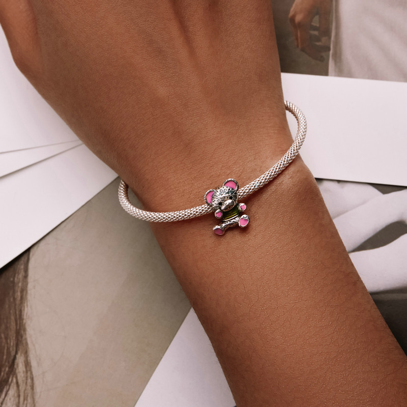 Bamoer 925 เงินสเตอร์ลิง Charms หมีน่ารักจี้แฟชั่นอุปกรณ์เสริมของขวัญวันเกิด SCC2023 - รูปที่ 4