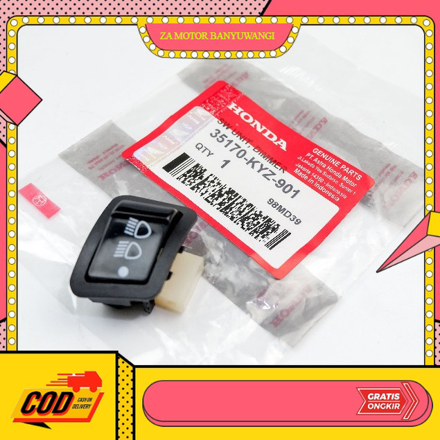 สวิตช์ Beat FI 3 จุด - Beat FI Vario สวิตช์ LED 35170-KYZ-901 ชิ้นส่วนรถจักรยานยนต์