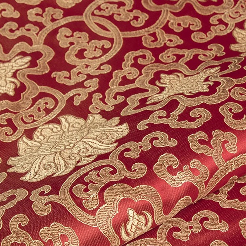เครื่องแต่งกายโบราณ Jacquard Brocade ผ้าเสื้อผ้าเด็กชุดกิโมโน Cos ผ้าไหมซาตินเย็บ Damask ผ้ารวย