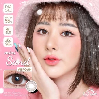 คอนแทคเลนส์(มินิ)🔥Mini Sand🔥(Kitty Kawaii) สี : Brown รายเดือน มีค่าสายตา