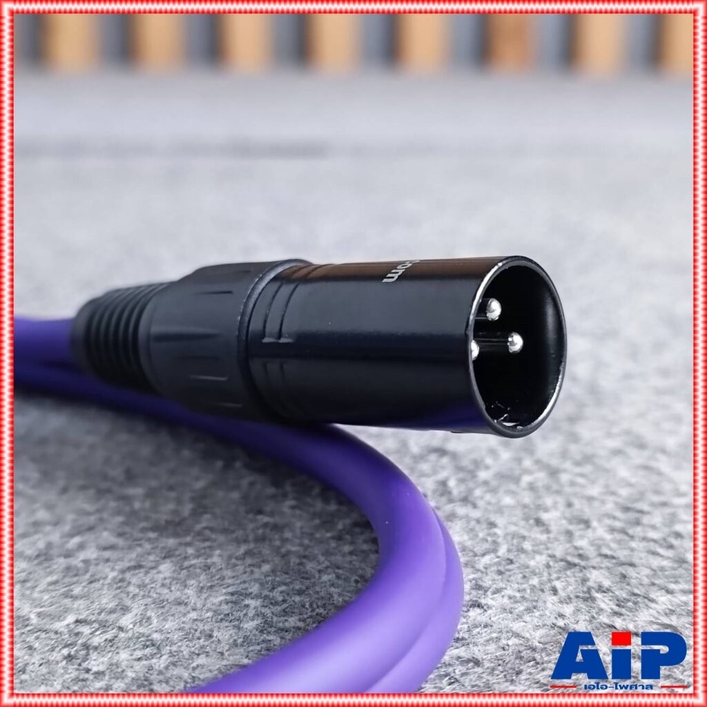 5เมตร สายP.XLRออกJ.XLR J021 dynacom สีม่วง สายสัญญาณ CANNON ผู้ ออก CANNON เมีย สาย บาลานซ์ เอไอ-ไพศาล