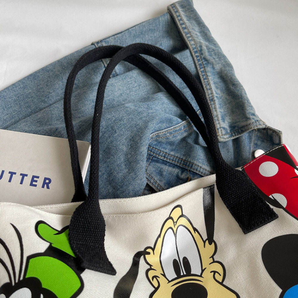 DSLONG Mummy Bag, Cartton กระเป๋าผ้าใบความจุขนาดใหญ่, น่ารักสบายๆทนทานกระเป๋าสะพายไหล่เดี่ยวของผู้หญิง