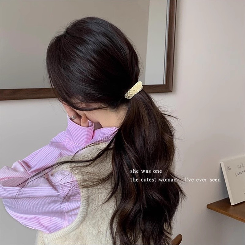เชือกผูกผมหางม้าสูงสไตล์เกาหลีฤดูใบไม้ร่วงและฤดูหนาวใหม่ยางรัดยืดหยุ่นสูงของผู้หญิงเครื่องประดับผมแฟชั่น - รูปที่ 6