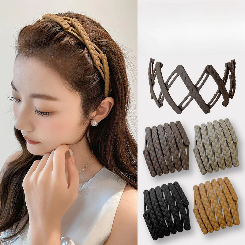 ใหม่สาวหวานพับง่ายแบบพกพา Magic แถบคาดศีรษะ Anti-skid Hairbands เครื่องประดับผม