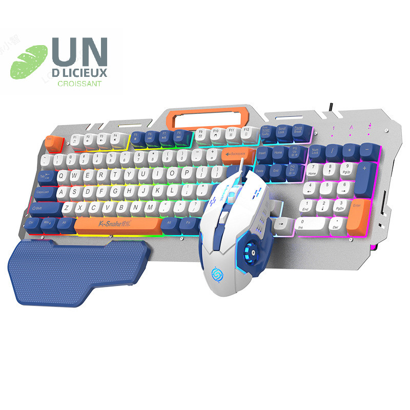 Good Gaming 108 คีย์คีย์บอร์ดและชุดเมาส์ RGB โคมไฟบรรยากาศคอมพิวเตอร์เดสก์ท็อปแล็ปท็อปพีซี E-Sports Gamer Mechanical รู้สึกดี