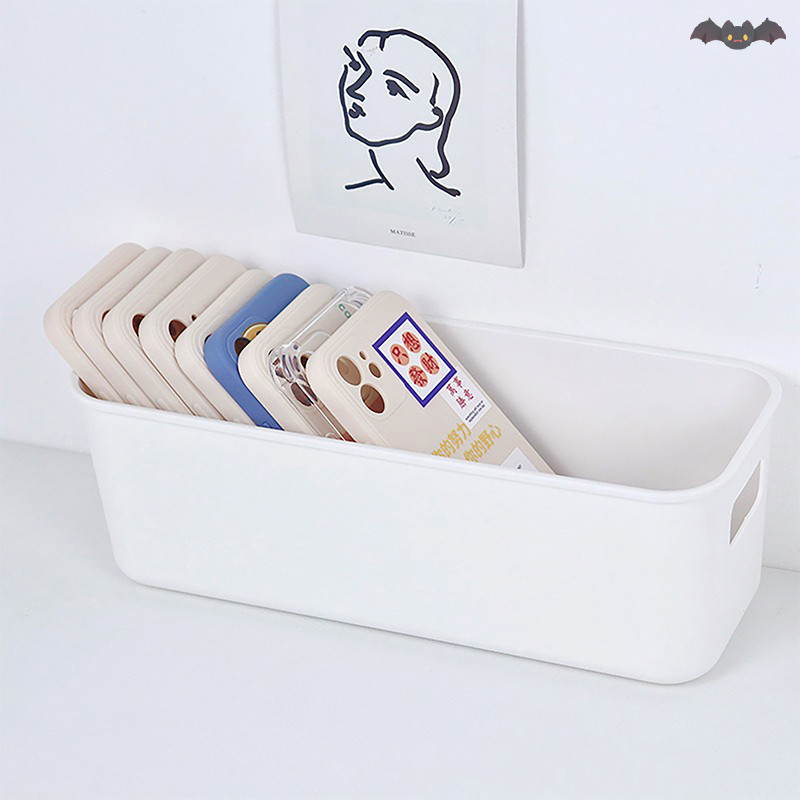 [PE] Simple Desktop Mobile Phone Case Storage Box al Cosmetics Organizer Box Large Capacity Sundries Storage Basket TH