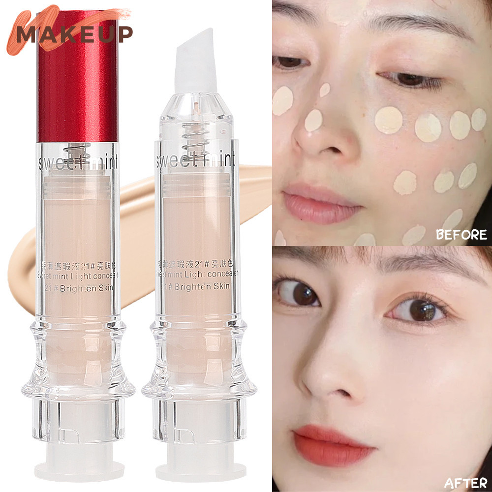 Pressed Needle Tube Concealer - ติดทนนาน กันน้ํา - 3 สี Oil Control Matte Liquid คอนซีลเลอร์ปากกา - Full Coverage Dark Circle Acne Marks คอนซีลเลอร์ - Face Makeup Cosmetics