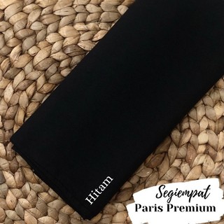 [𝗚𝗹𝗮𝗺𝗼𝗿𝗮] Kerudung Segi 4 Paris Premium Anti Letoy Warna Hitam