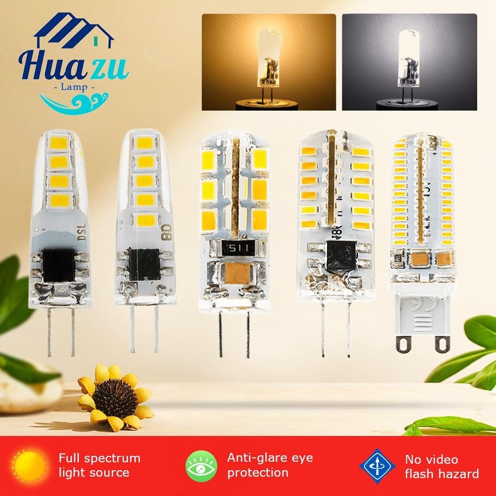 Huazu G4 G9 หลอดไฟ Led 2W 3W 5W 6W 7W 9W AC220V ประหยัดโคมไฟซิลิโคน 360Beam มุมเปลี่ยนฮาโลเจน Spotli