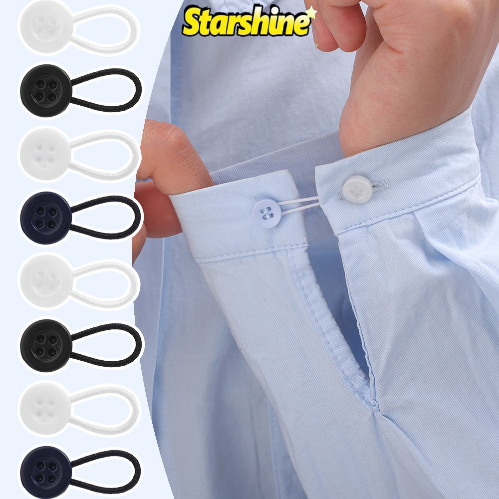 5 ชิ้นปุ่ม Extenders ยืดหยุ่นนุ่มที่มองไม่เห็นสําหรับผู้ชายผู้หญิงชุดเสื้อ Cuff Extensions ไม่จําเป็นต้องตัดเย็บ Collar Extenders เสื้อผ้าอุปกรณ์เสริม