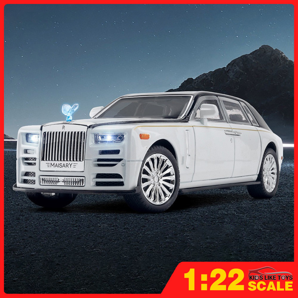Klt 1:22 Rolls-Royce Phantom โลหะของเล่นรถรุ่นรถ Diecast สําหรับเด็กเด็กจําลองเสียง Light Effect ของขวัญงานอดิเรกคอลเลกชัน