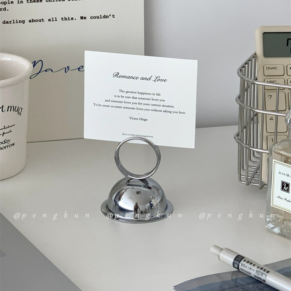 อิน สร้างสรรค์ข้อความผู้ถือหมายเหตุผู้ถือสก์ท็อปแนวตั้งโลหะธุรกิจผู้ถือบัตรบัตรภาพภาพคลิปขนาดเล็กสก์ท็อปแนวตั้งจํานวนแผ่นผู้ถือบัตร