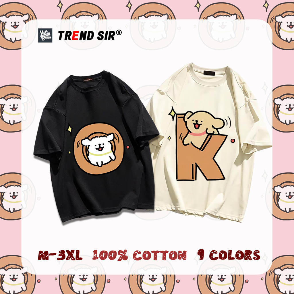 TrendSir💞แปลเป็นภาษาไทย💘เเสื้อยืด เสื้อยืดแขนสั้น พิมพ์ตัวอักษร OK เนื้อผ้านิ่ม🥰100% Cotton 9สี M-3X