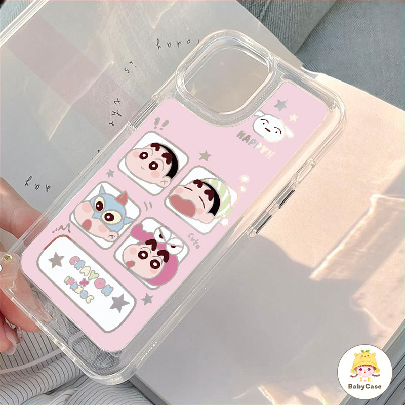 สี่พระราชวังกริดอันแสนน่า เคส ชินจัง Redmi 12 9A 10 10C 13C 9 9C A1 12C 9T Note 12 13 9 8 10 11 Pro Max Poco C65 C55 X6