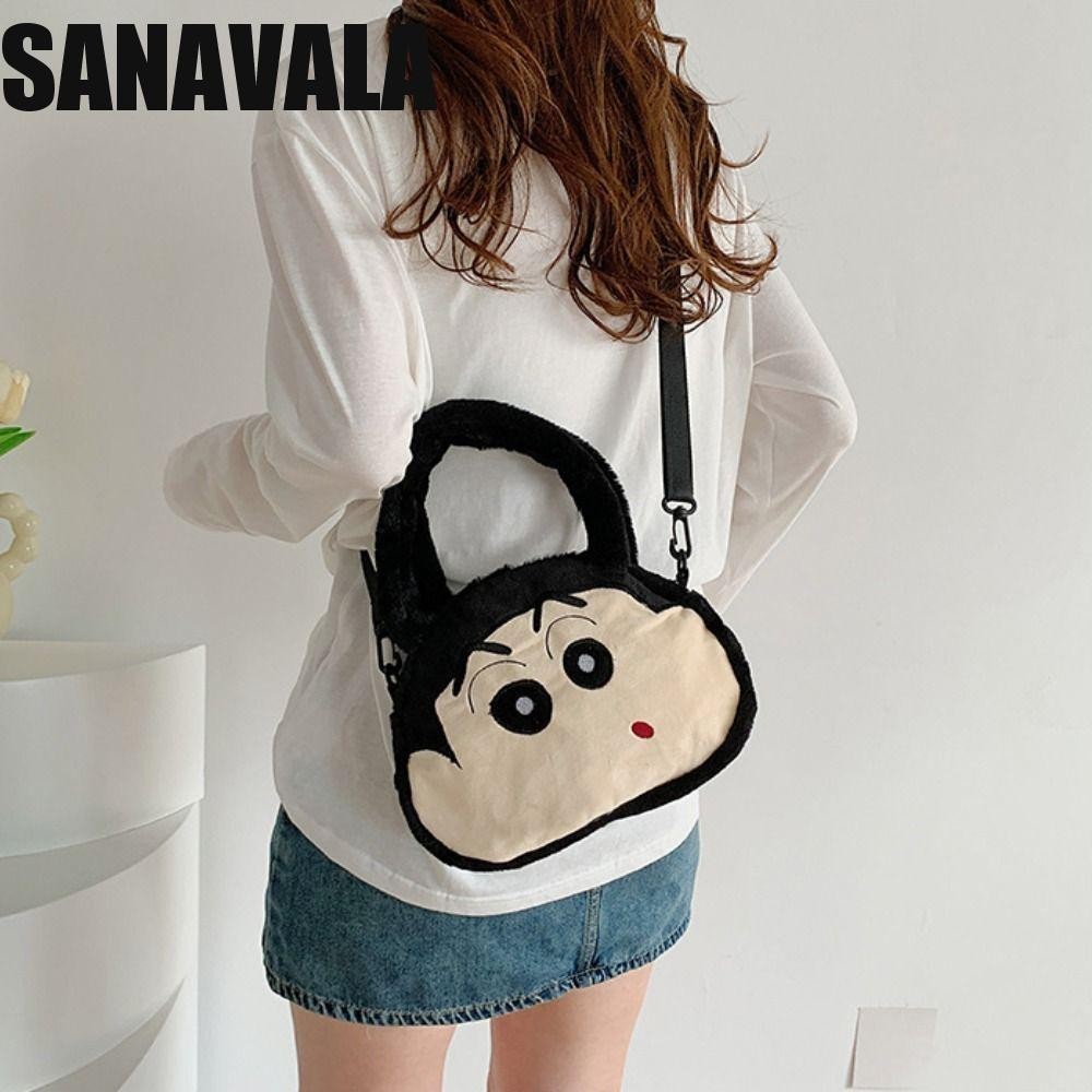 Sanavala กระเป๋าเครยอนชินจัง, Tohato Crocodile Puppy Shinnosuke Plush Bag, Portable Nohara Shiro Zipper Dog Buriburyzaemon Crossbody Bag Children