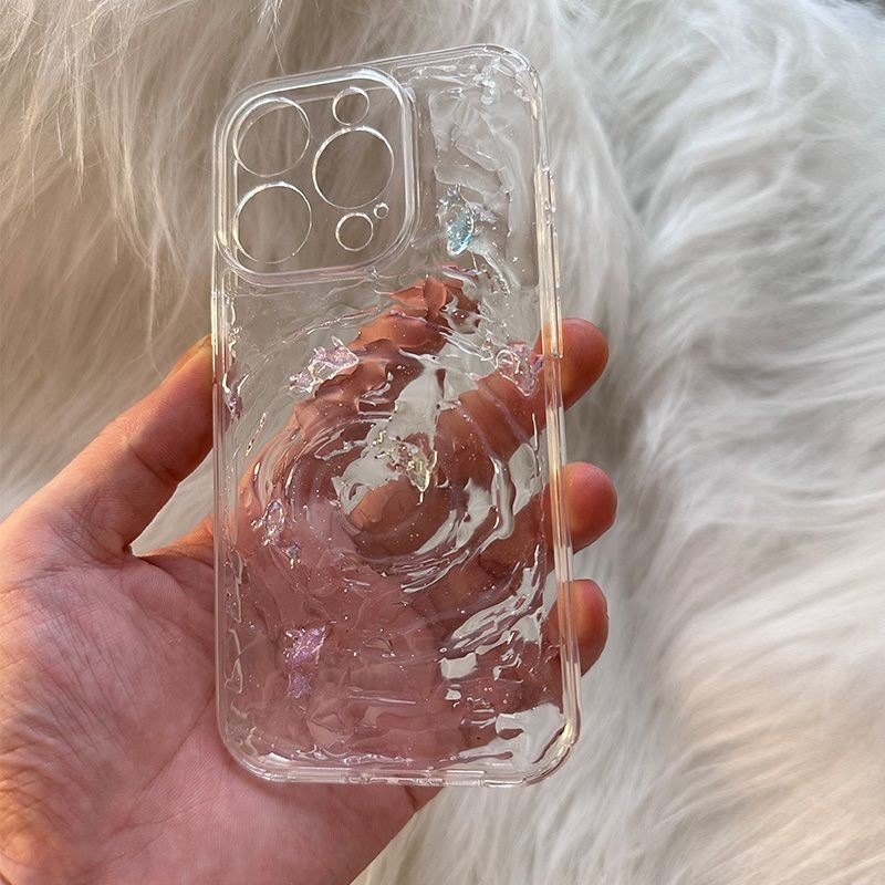 Niche Koi Whaleโปร่งใสระลอกน้ําเหมาะสําหรับApple 15proเคสโทรศัพท์13ความรู้สึกระดับไฮเอนด์คู่Creative XR
