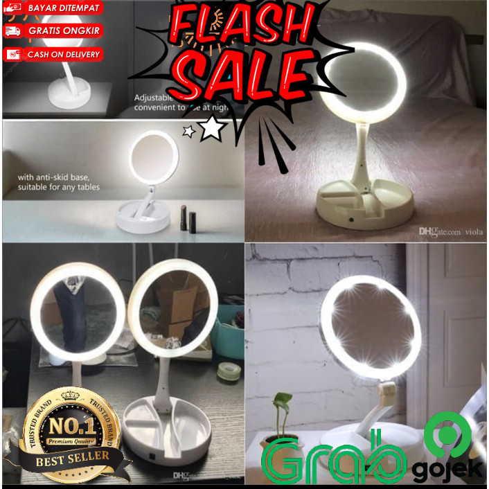 Vanity Mirror กระจกแต่งหน้า 17.5 ซม. พร้อมไฟ LED 7X Zoom & DD