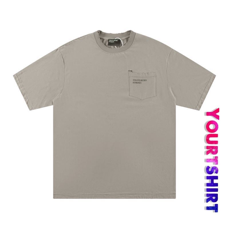 #T1 แฟชั่นผ้าฝ้ายสีเดียวสโลแกนจดหมายป้ายขนาดเล็กพิมพ์ขนาดบวกคู่เกาหลี ยู นิสซ์ สตรีทแวร์ กราฟิกที คอกลม วินเทจกระเป๋าเสื้อยืดส