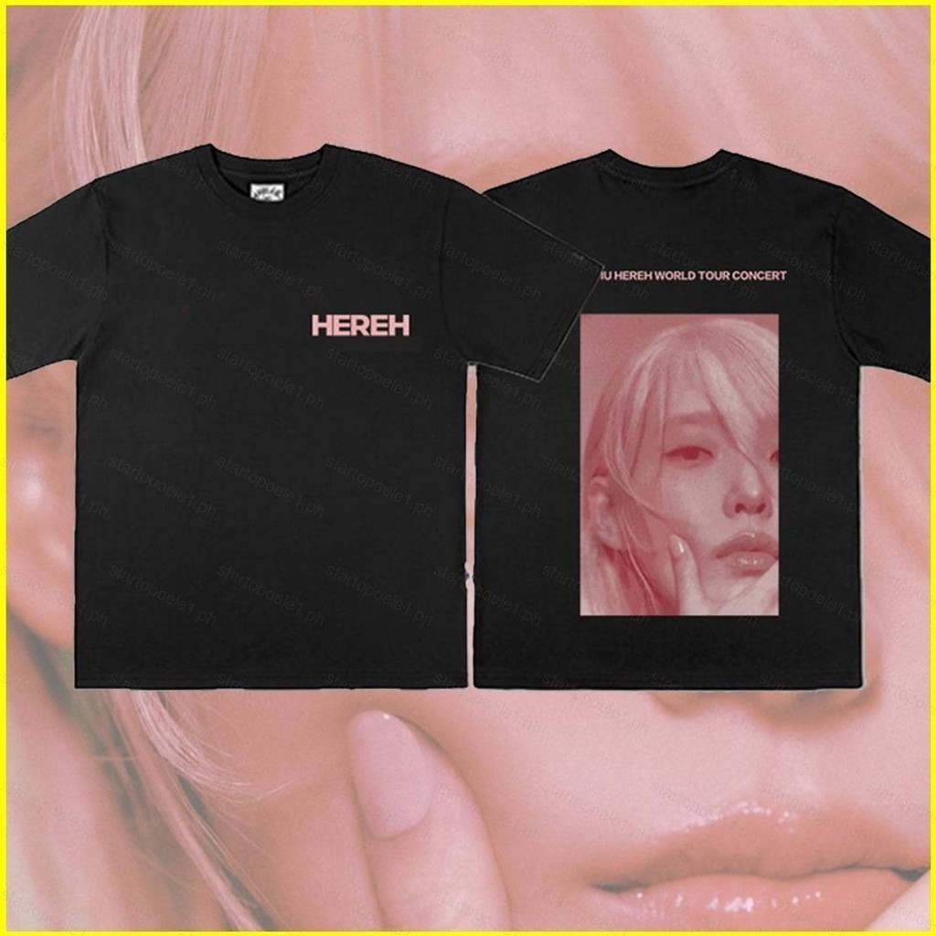 Bx IU HEREH 2024 คอนเสิร์ตทัวร์โลก Lee Ji Eun คอสเพลย์ผ้า 3D ฤดูร้อนเสื้อยืดอะนิเมะแขนสั้นด้านบน S-5