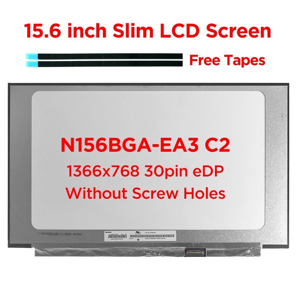 15.6 "หน้าจอ LCD แล็ปท็อปแบบบาง N156BGA-EA3 Rev. C2 NT156WHM-N44 v8.0 b156xtn08.1 b156xtn08.0 hd1366