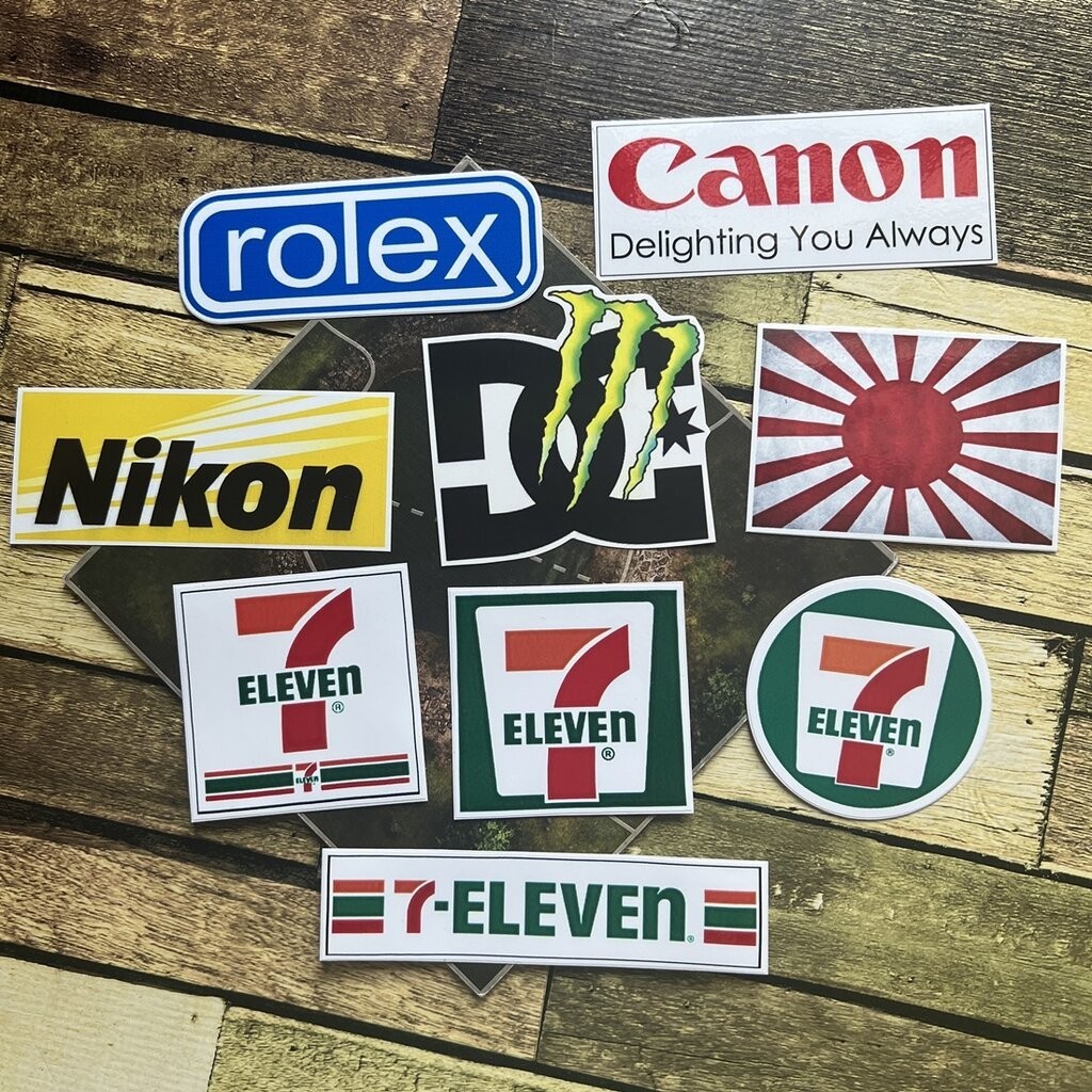 สติกเกอร์ เซเว่น โลโก้ เคลือบกันน้ำ ติดกระเป๋าเดินทาง มอเตอร์ไซด์ Laptop เคสโทรศัพท์ กระบอกน้ำ Waterproof Decal Sticker