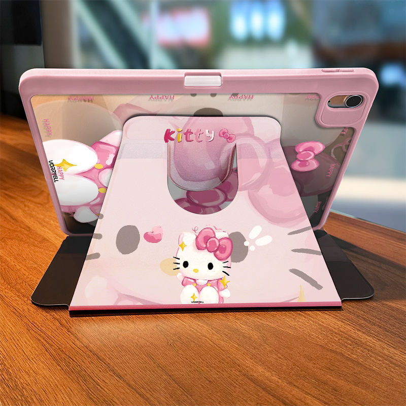 เคส Ipad 360 ° Rotationcute High Beauty Hellokitty เหมาะสําหรับอะคริลิค iPad Air6 Gen7/8/9 10.2 Gen5/6 9.7 Air4 Air5 10.9 Pro11 Gen10 Triple พับ iPad Cover ราคา ถูกที่สุด ดีลบีเคเค แกลเลอรีภาพที่ 3