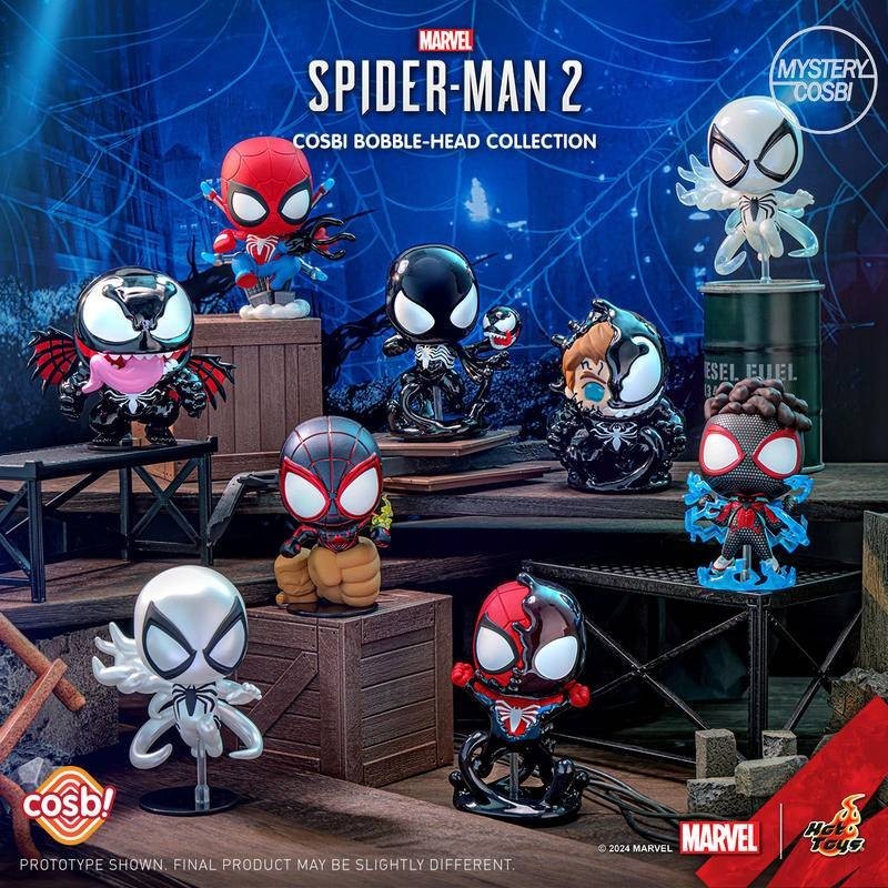 Marvel Spider-Man 2 Spider-Man Venom COSBI กล่องตาบอดมินิแอ็คชั่นฟิกเกอร์, ของขวัญแสดงบนโต๊ะ, ของสะสมภาพยนตร์