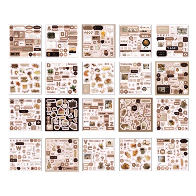 Seng 20Sheepts Scrapbooking Decals Scrapbooking สติกเกอร์ตกแต่งความงามสติกเกอร์สําหรับ Scrapbooking ไดอารี่ Planner Jou ราคา ถูกที่สุด ดีลบีเคเค แกลเลอรีภาพที่ 4