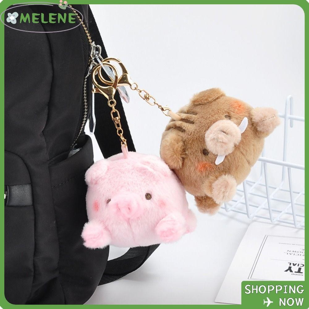 จี้ตุ๊กตาหมู MELENE Piko, พวงกุญแจตุ๊กตาสัตว์แฟชั่น Kawaii, ตกแต่งกระเป๋า Diy น่ารัก