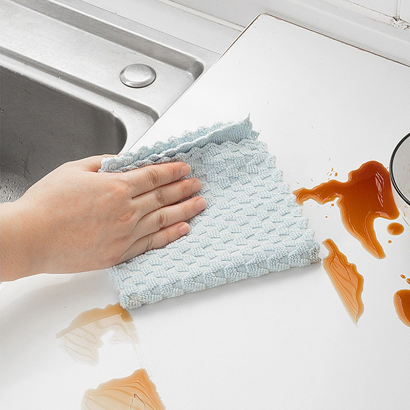 จูเจีย ผ้าเช็ดทําความสะอาดในครัวเรือนใช้ได้ทั้งแห้งและเปียกด้วยการดูดซึมน้ํามันที่แข็งแรงและไม่ทําให้ผมหลุดร่วง - รูปที่ 3