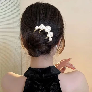 แพ็คเดียวเกาหลีอารมณ์ U-รูปกิ๊บมุกลูกหัวหวีผสมพรรคเครื่องประดับผมผู้หญิง