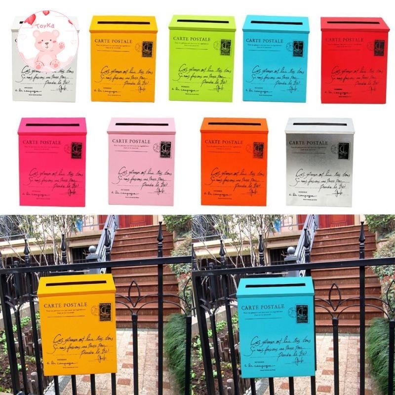 [Whbadguy] Vintage สังกะสีเหล็กโพสต์กล่องจดหมาย Letterbox Postbox หนังสือพิมพ์นิตยสารผู้ถือกล่อง Catcher Guard