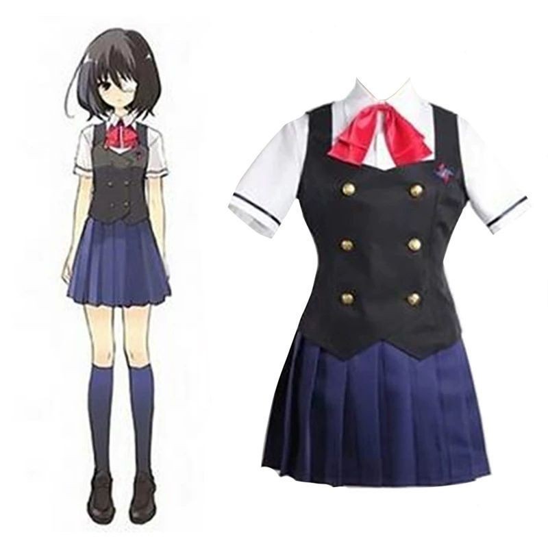 อีกหนึ่งดู Zaki Ming คอสเพลย์ Chizequan Mei เสื้อกั๊กชุดนักเรียน JK ชุดอะนิเมะ NS