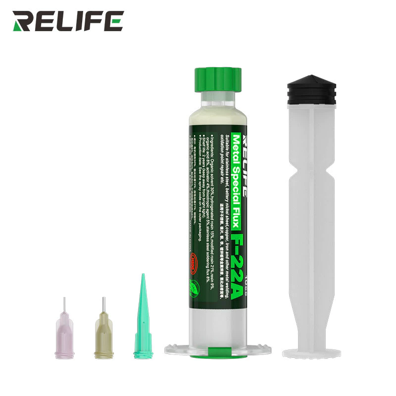 ฟลักซ์บัดกรี RELIFE F-22A อเนกประสงค์โลหะพิเศษ Solder Flux Bright Solder ข้อต่อเมนบอร์ดเชื่อมโทรศัพท์ซ่อมเครื่องมือ
