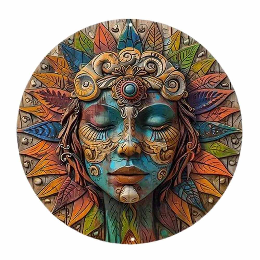 Circular Wooden Wall Art Garden Wall Decor Wall Hanging Boho Decor